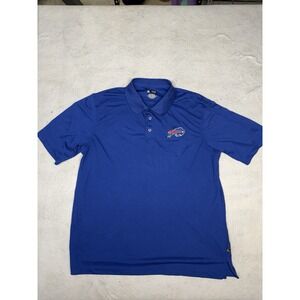 NFL Team Apparel Men's Royal Blue Buffalo Bills Embroidered Polo Shirt Size XL